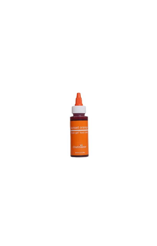 Sunset Orange 2.3 oz Liqua-Gel Food Color 600