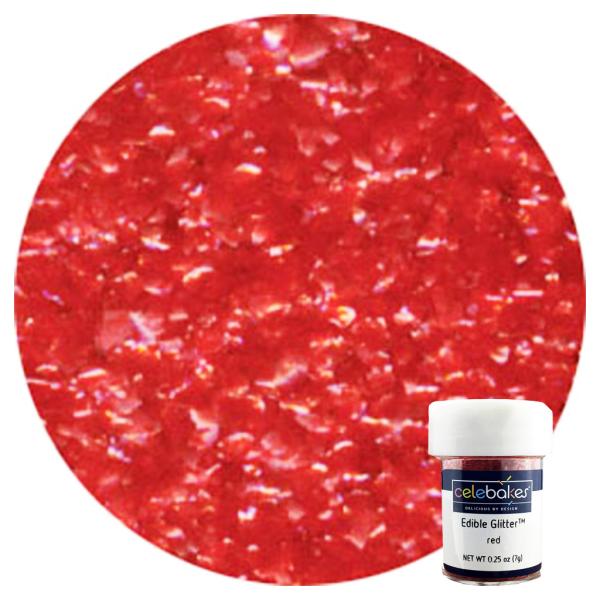 Red Edible Glitter - 7.1 Grams